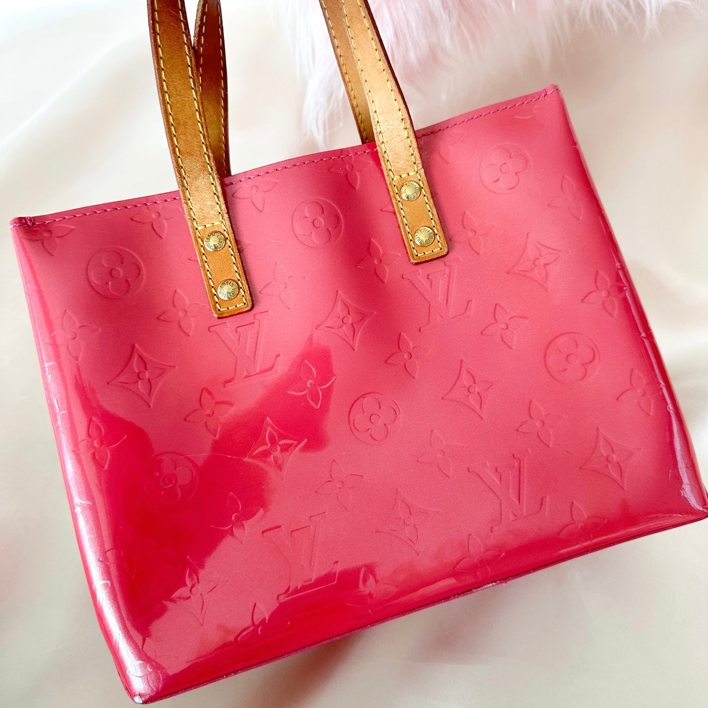 Louis Vuitton Vintage Vernis Reade PM Fuchsia Tote
