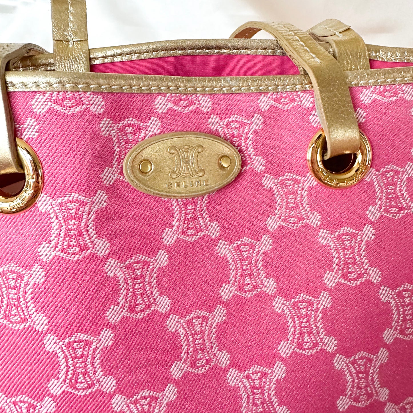 Celine Vintage Canvas Macadam Tote