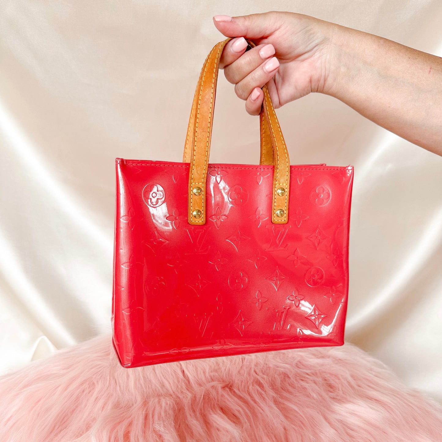 Louis Vuitton Vintage Vernis Reade PM Fuchsia Tote
