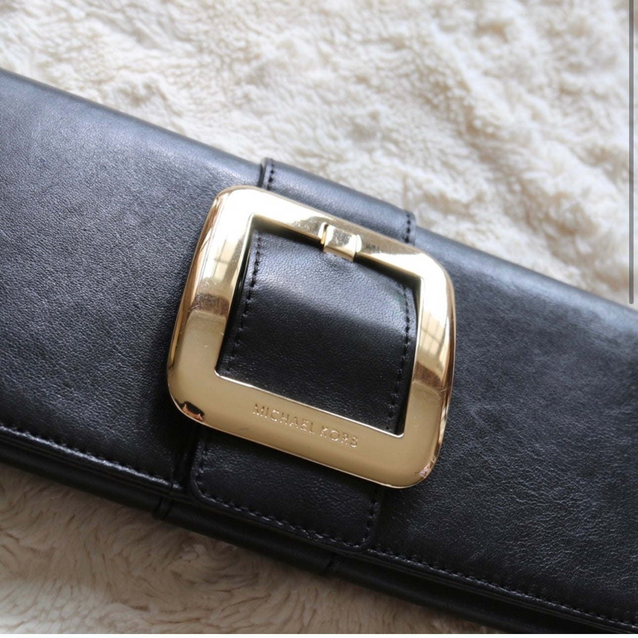 Michael Kors Black Leather Clutch