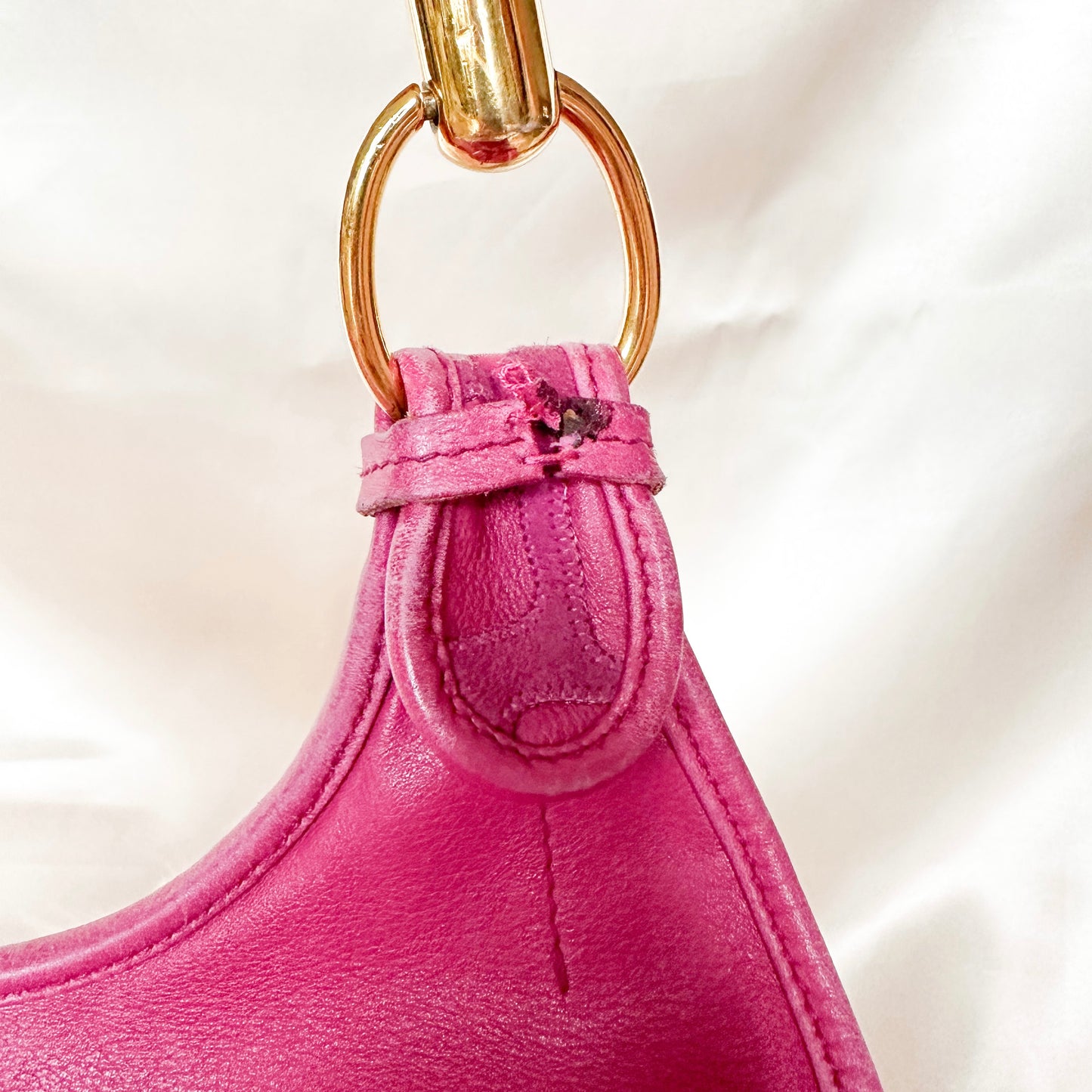 Dior Pink Leather Bejeweled Hobo