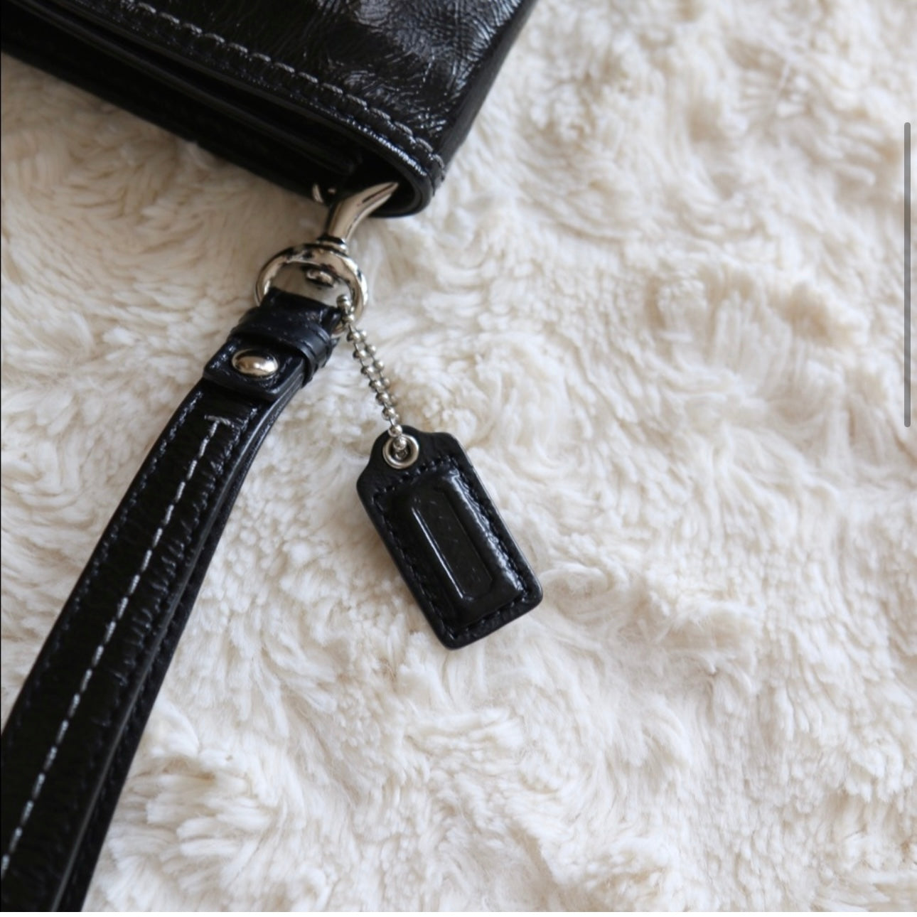 Coach Black Patent Leather Clutch