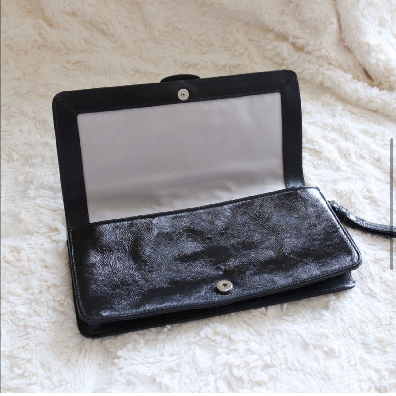 Coach Black Patent Leather Clutch
