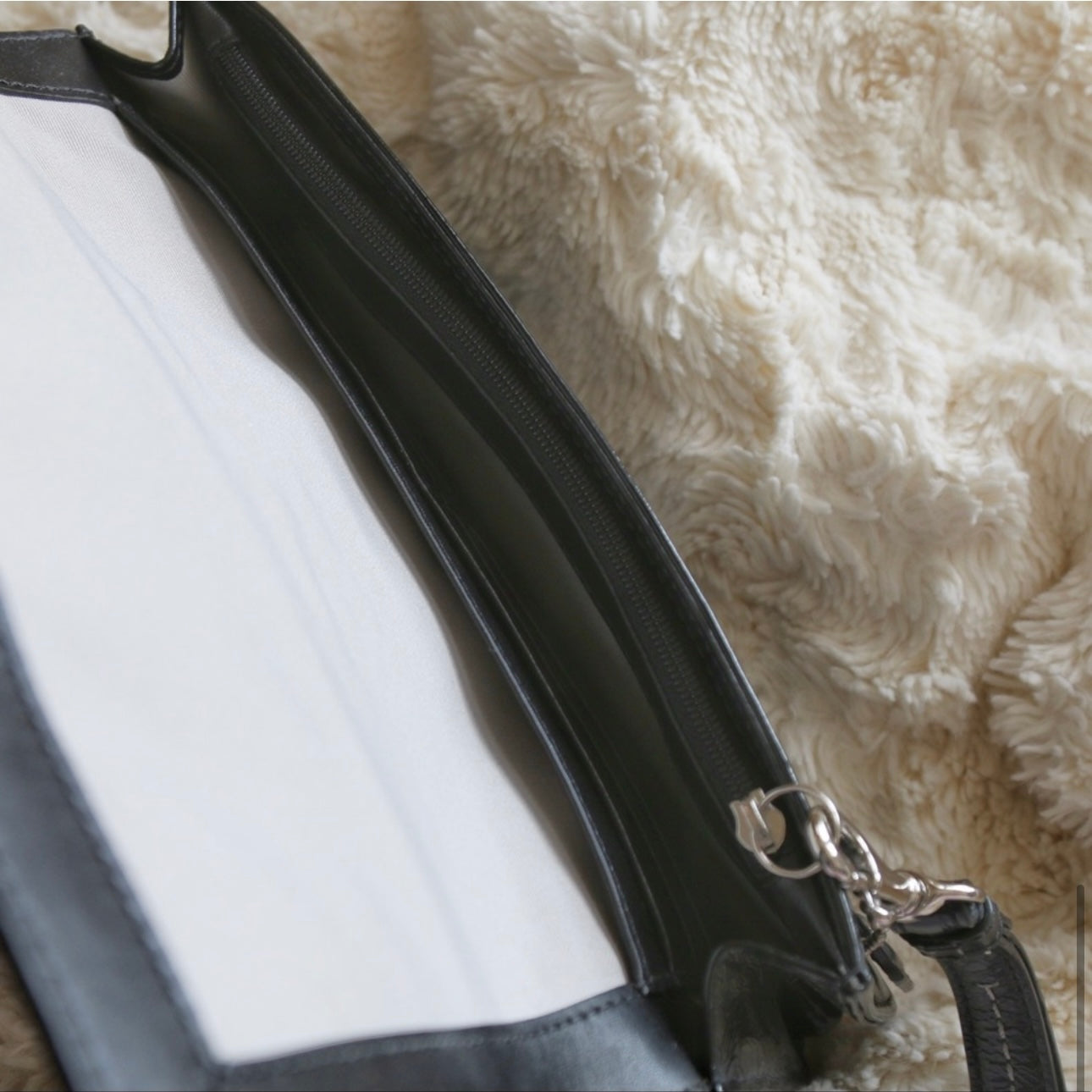 Coach Black Patent Leather Clutch