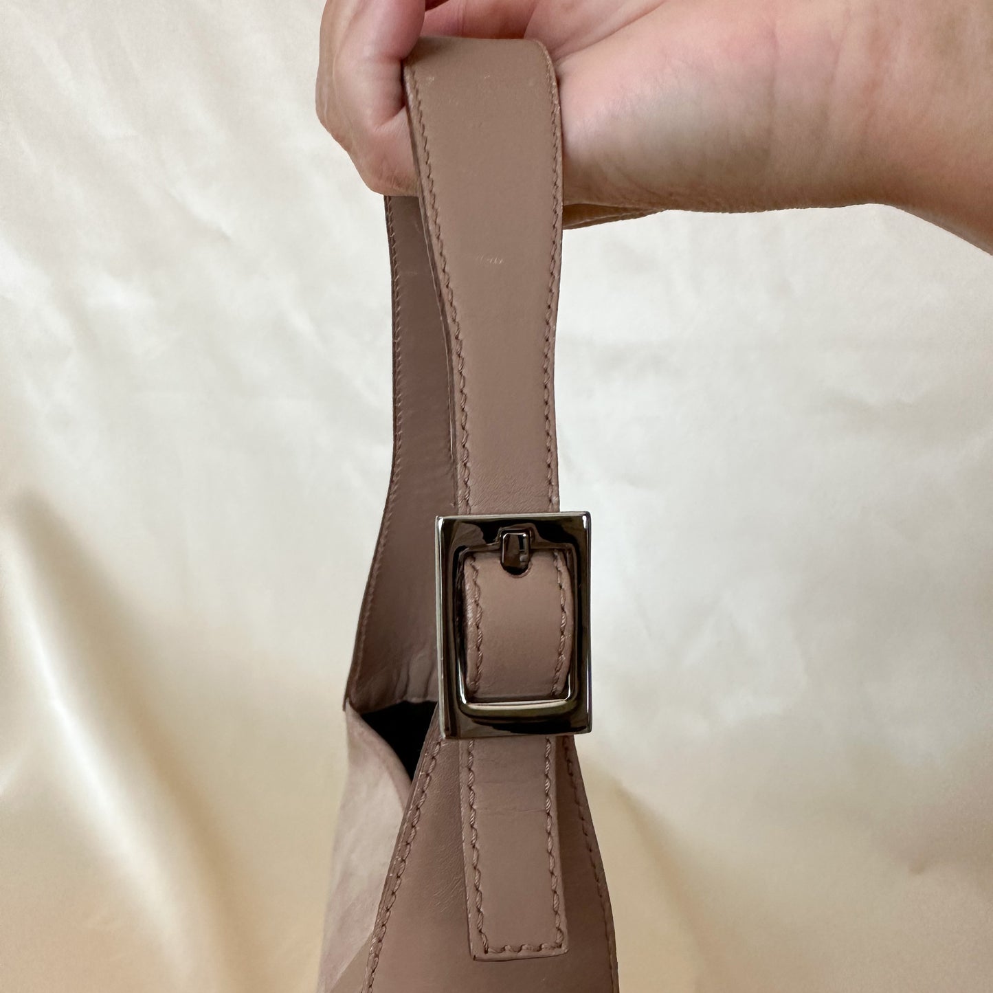 Gucci Vintage Taupe Suede Jackie Shoulder Bag