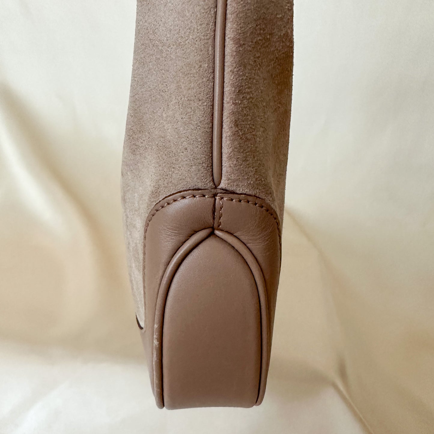 Gucci Vintage Taupe Suede Jackie Shoulder Bag