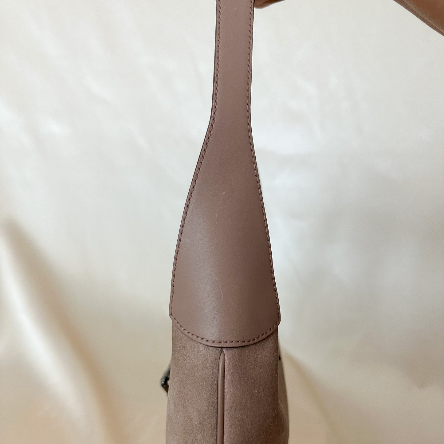 Gucci Vintage Taupe Suede Jackie Shoulder Bag