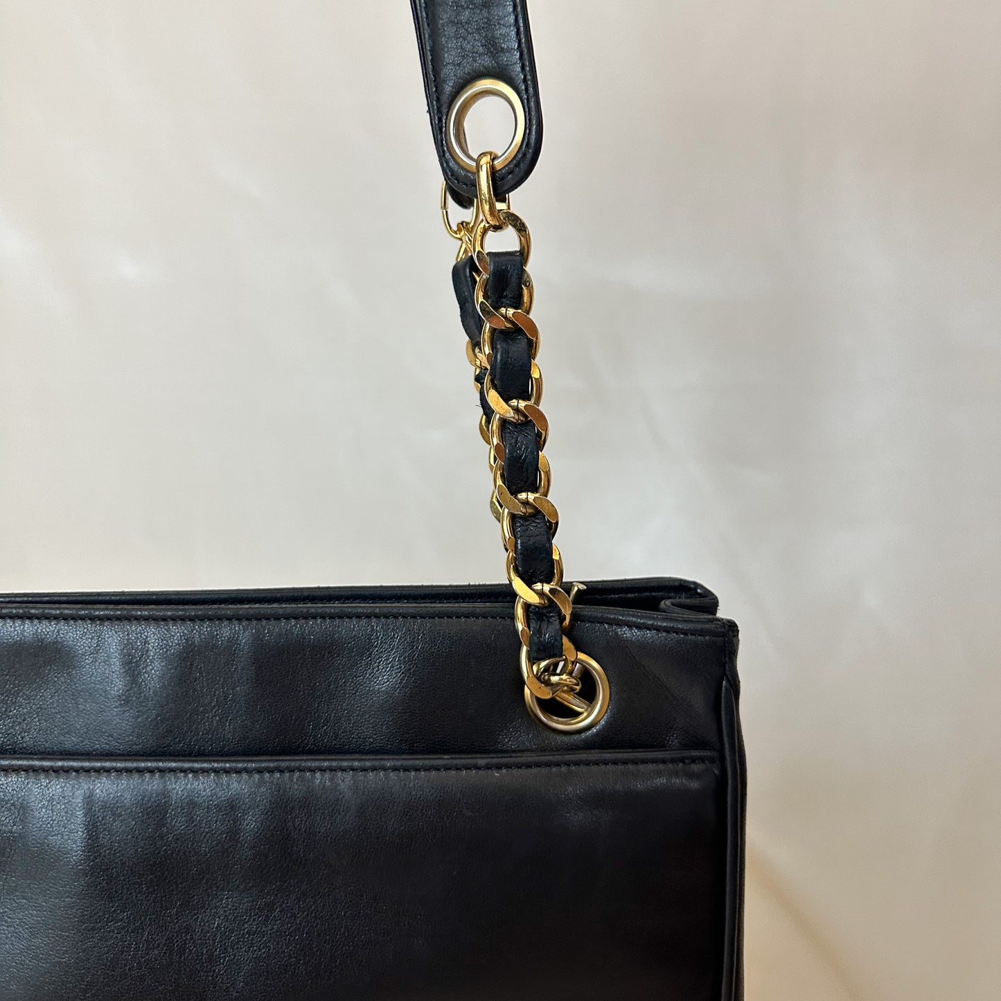 Chanel Lambskin Mini Logo Tote