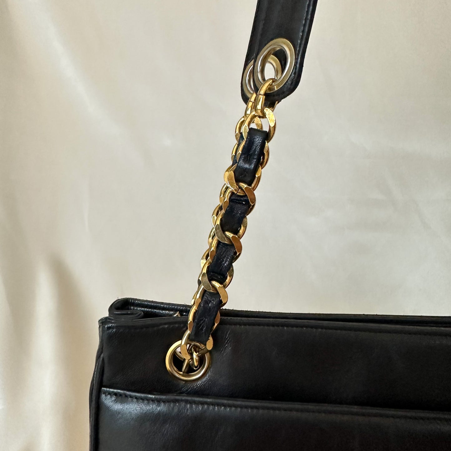 Chanel Lambskin Mini Logo Tote