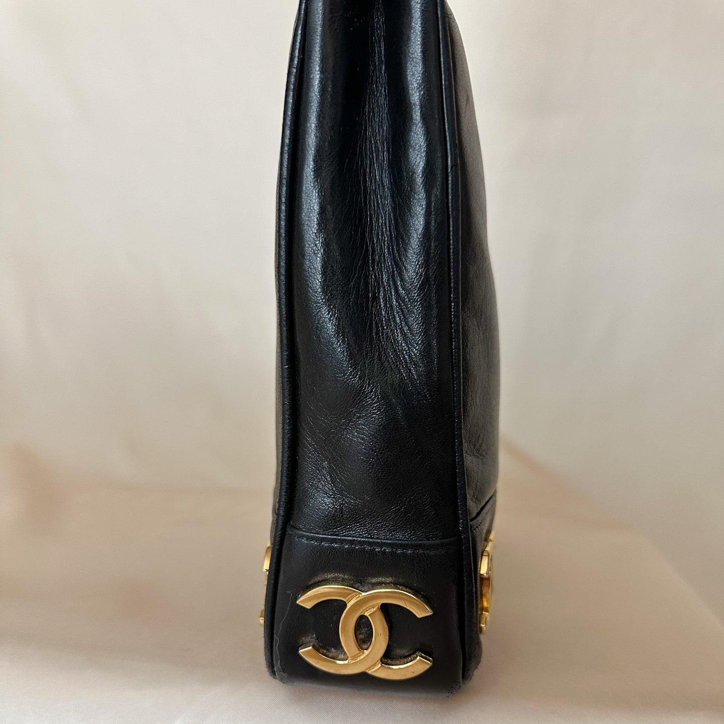 Chanel Lambskin Mini Logo Tote