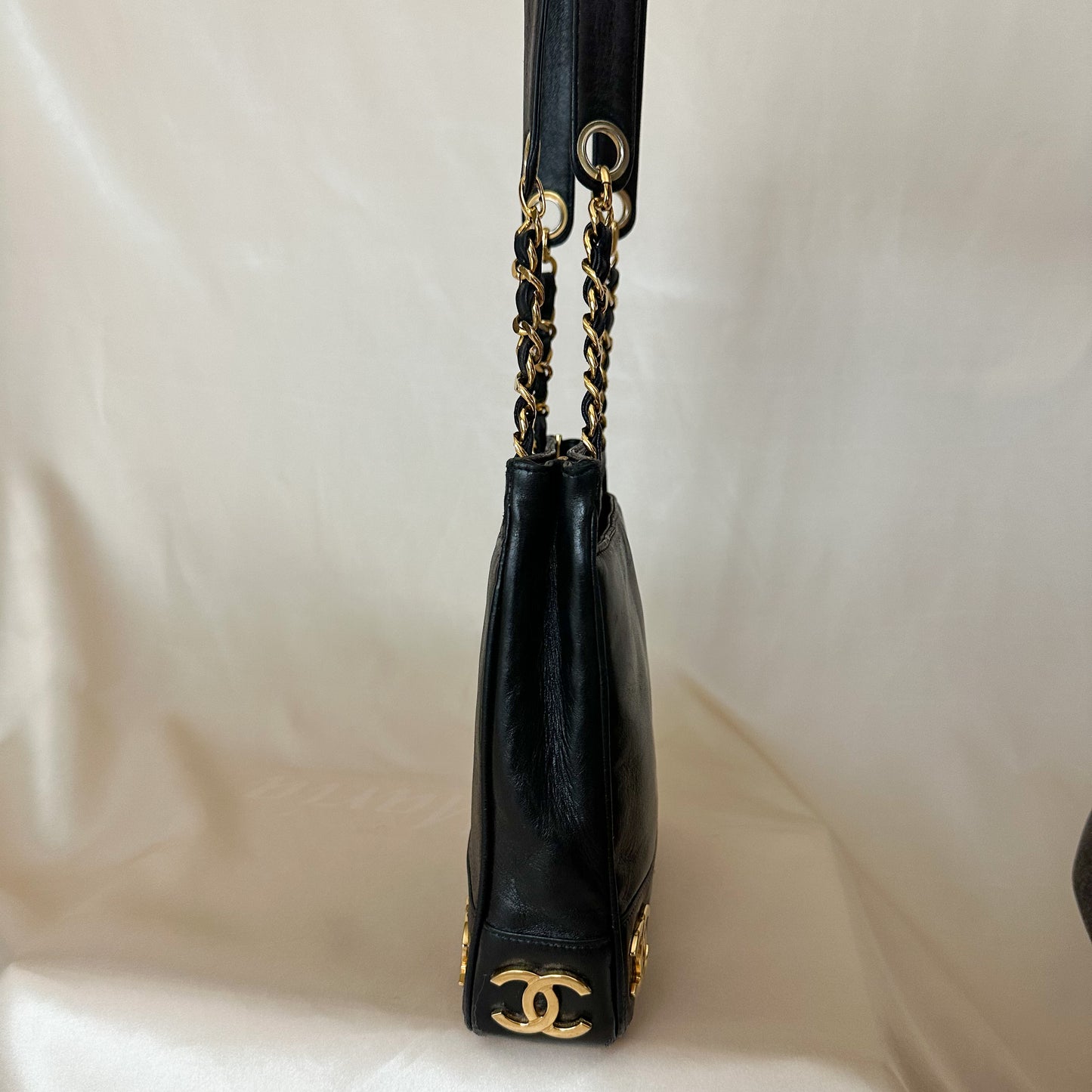 Chanel Lambskin Mini Logo Tote