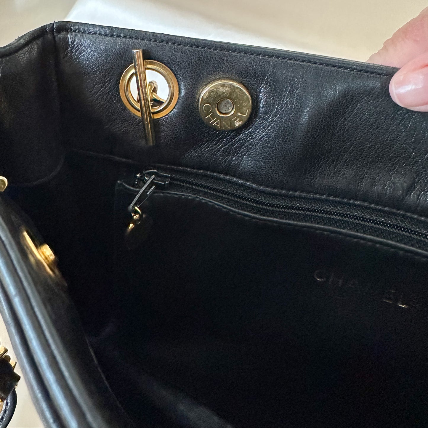 Chanel Lambskin Mini Logo Tote