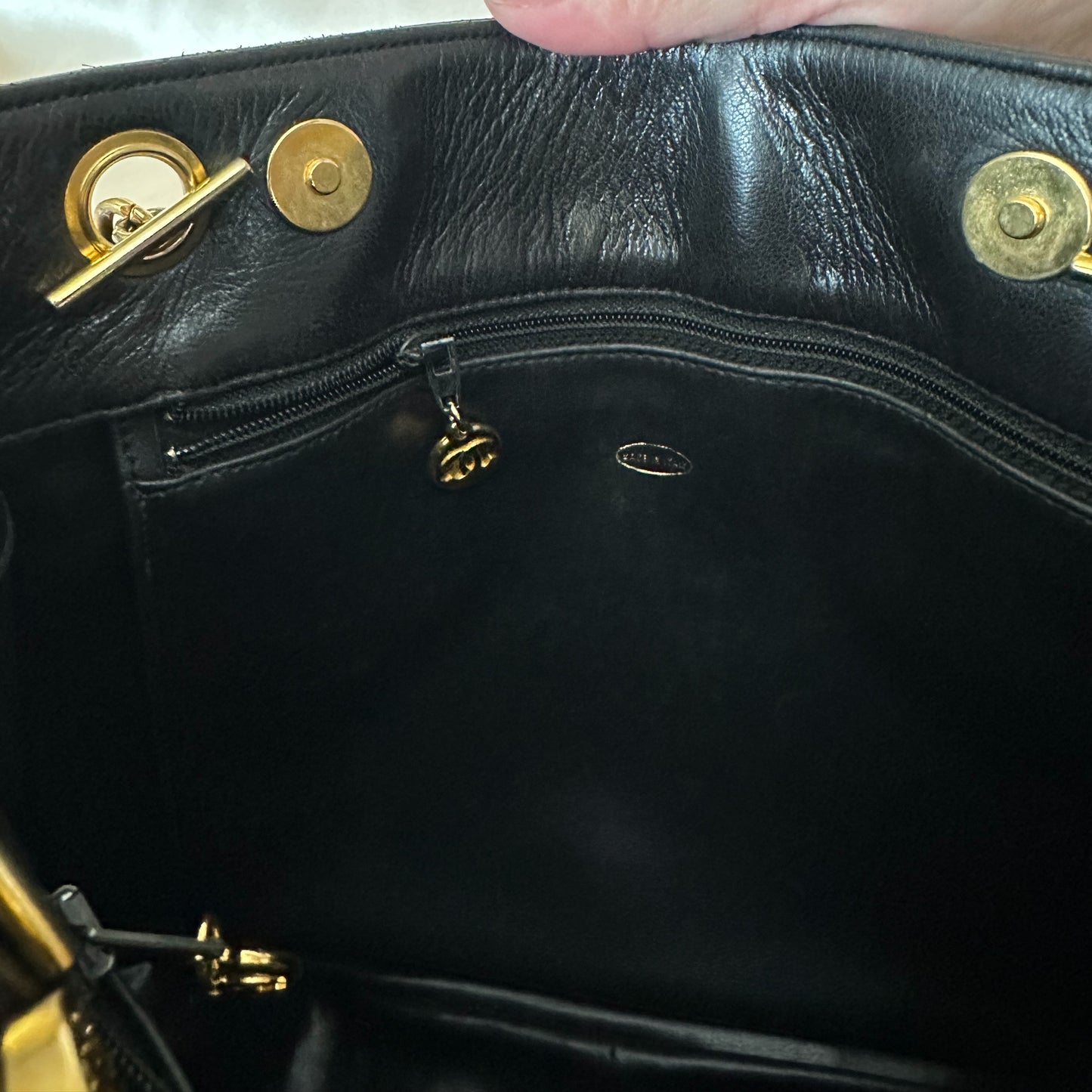 Chanel Lambskin Mini Logo Tote