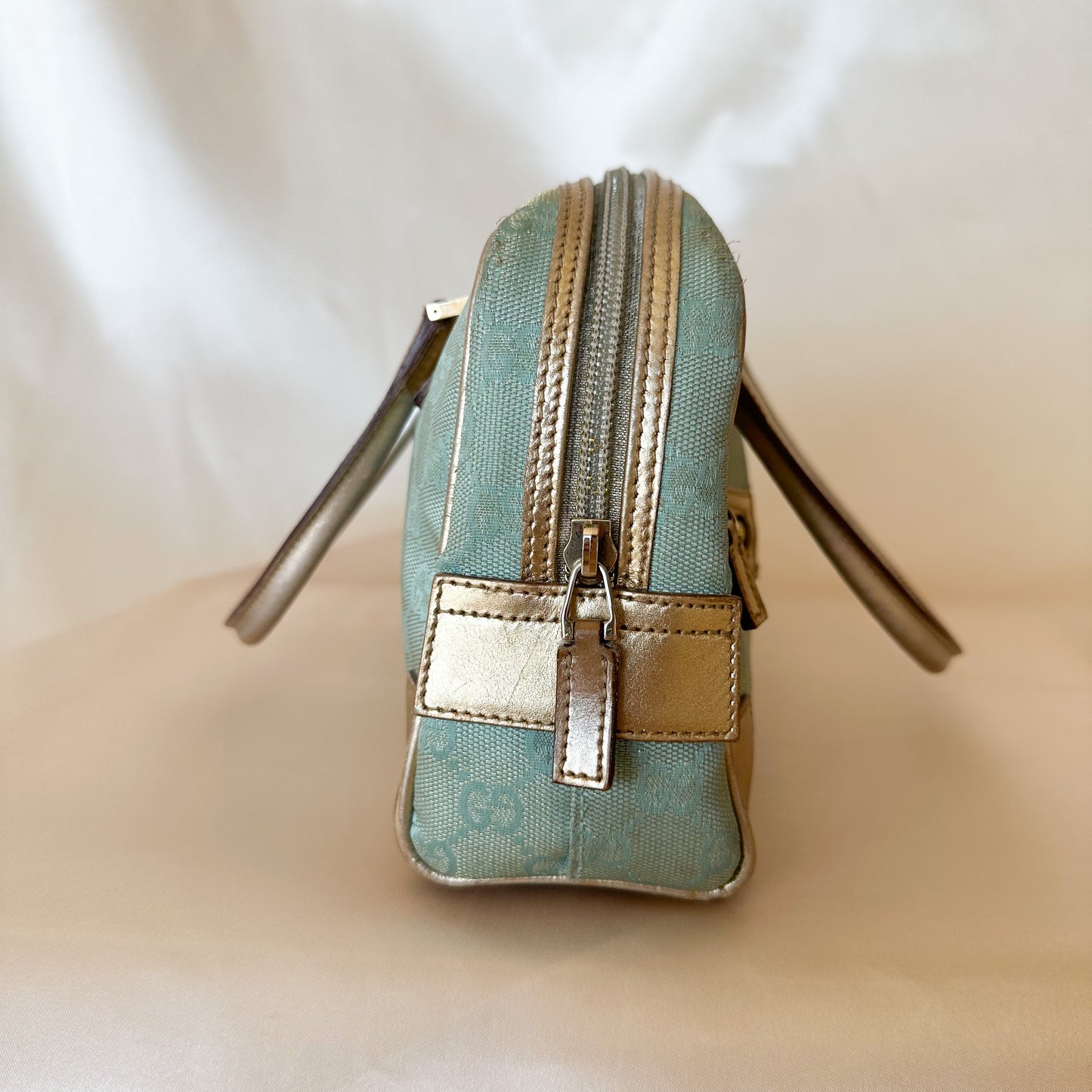 Gucci Vintage Glitter Mint Monogram Speedy