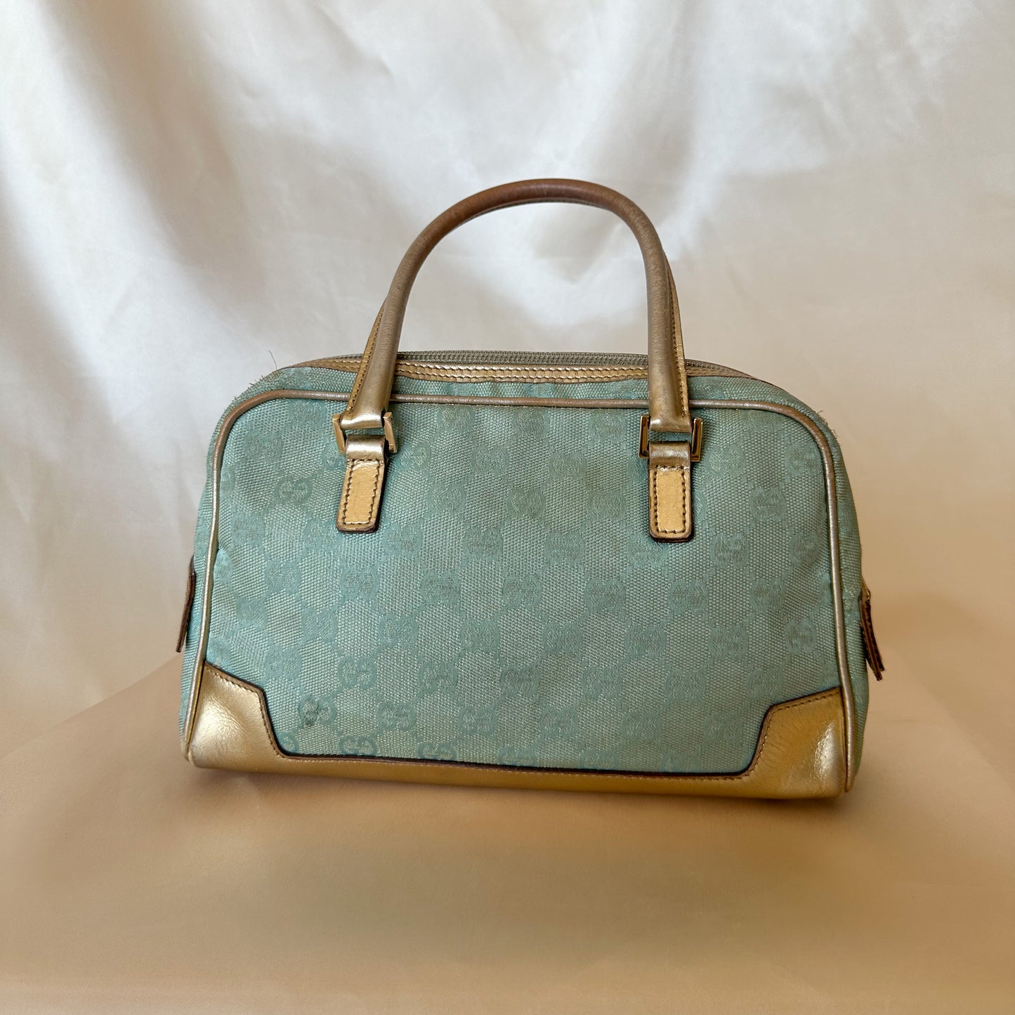 Gucci Vintage Glitter Mint Monogram Speedy