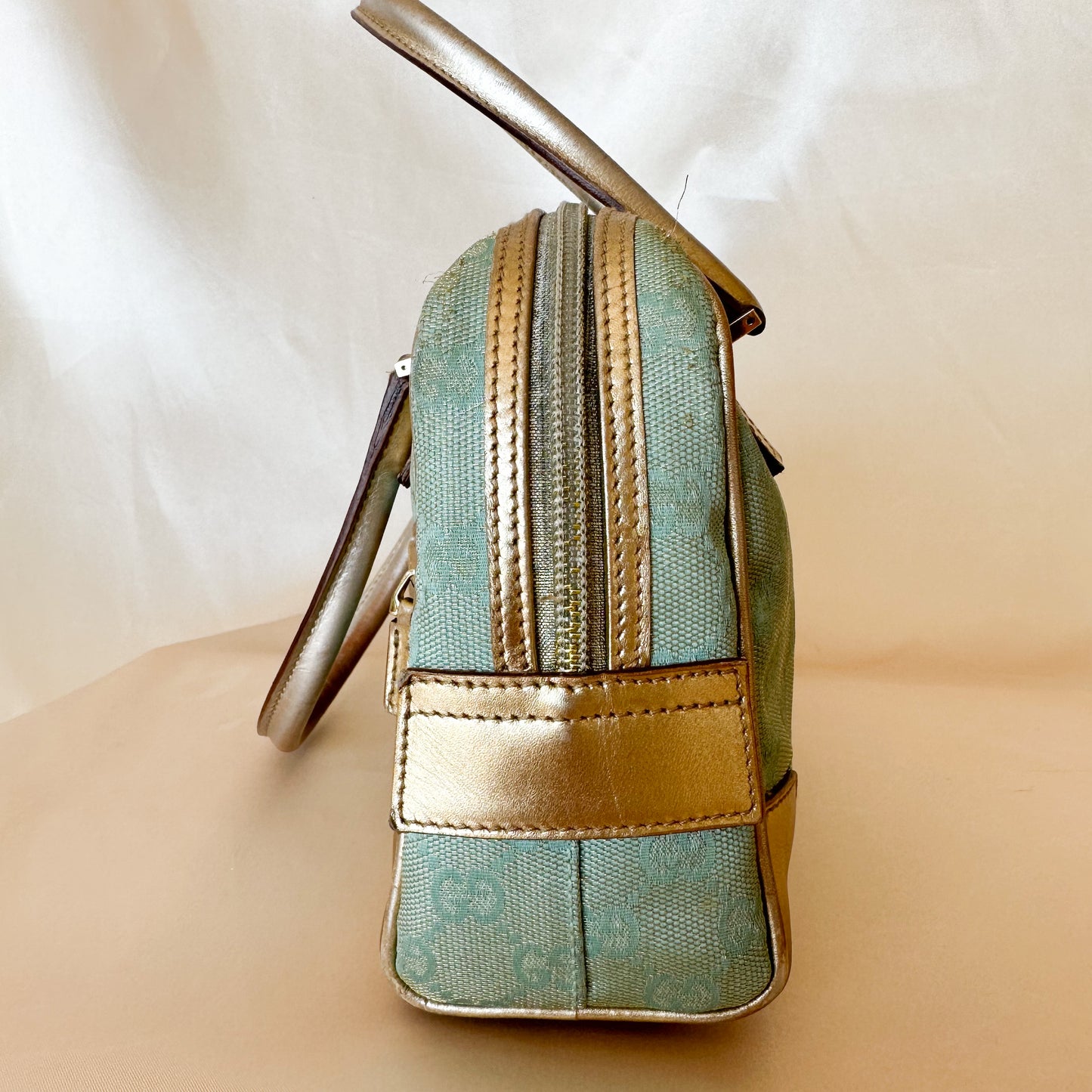 Gucci Vintage Glitter Mint Monogram Speedy