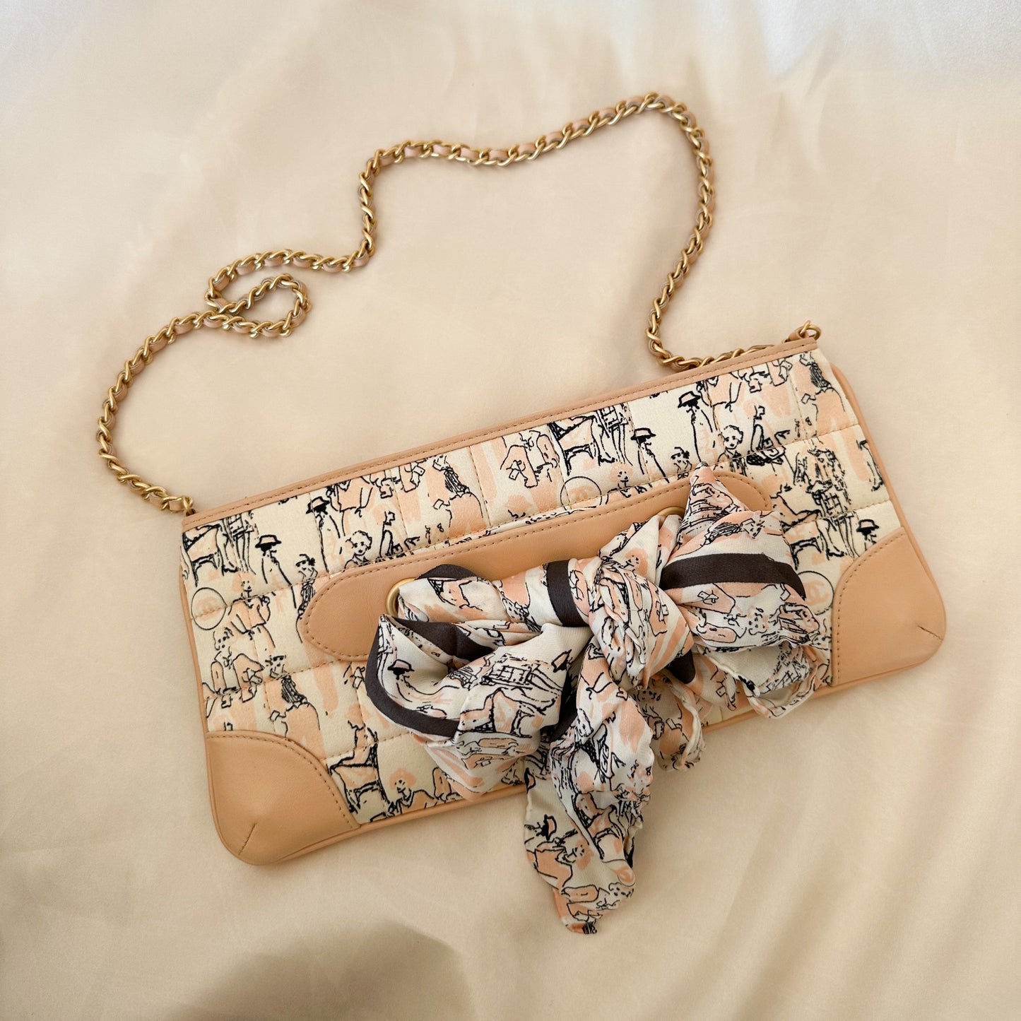 Chanel Rare Vintage Coco Mademoiselle Silk Pochette