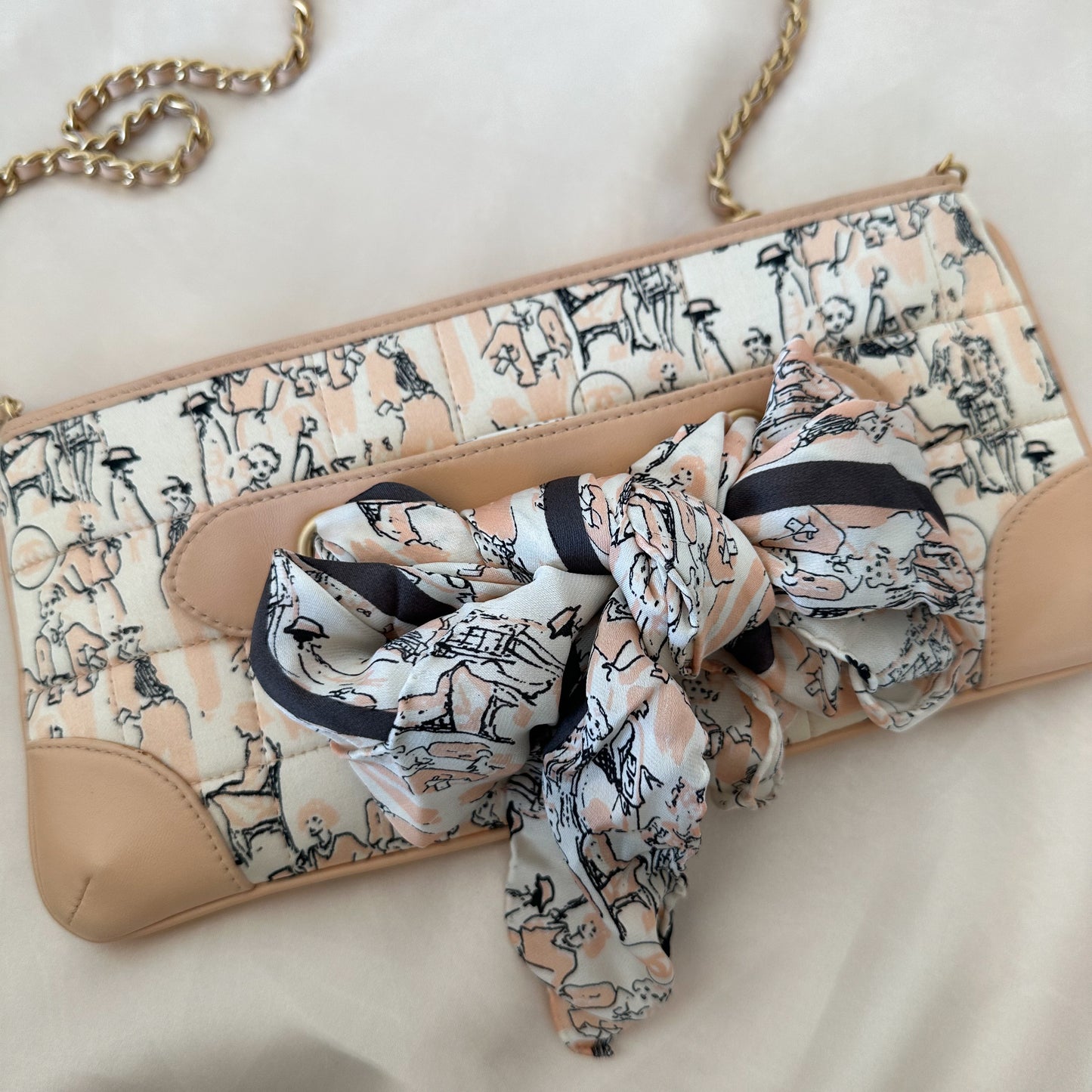 Chanel Rare Vintage Coco Mademoiselle Silk Pochette