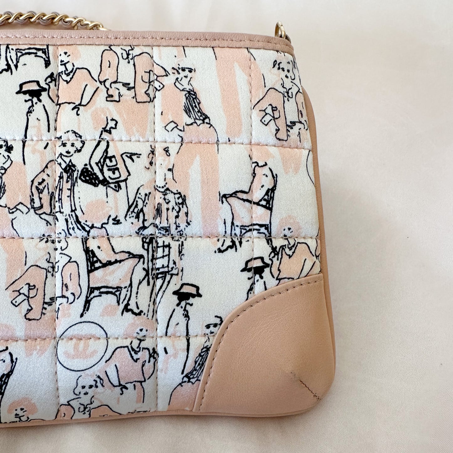 Chanel Rare Vintage Coco Mademoiselle Silk Pochette