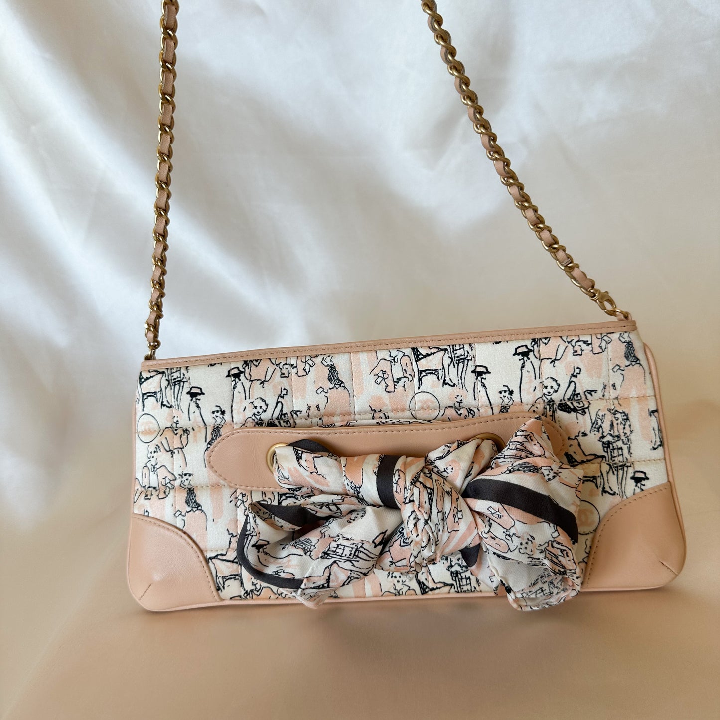 Chanel Rare Vintage Coco Mademoiselle Silk Pochette