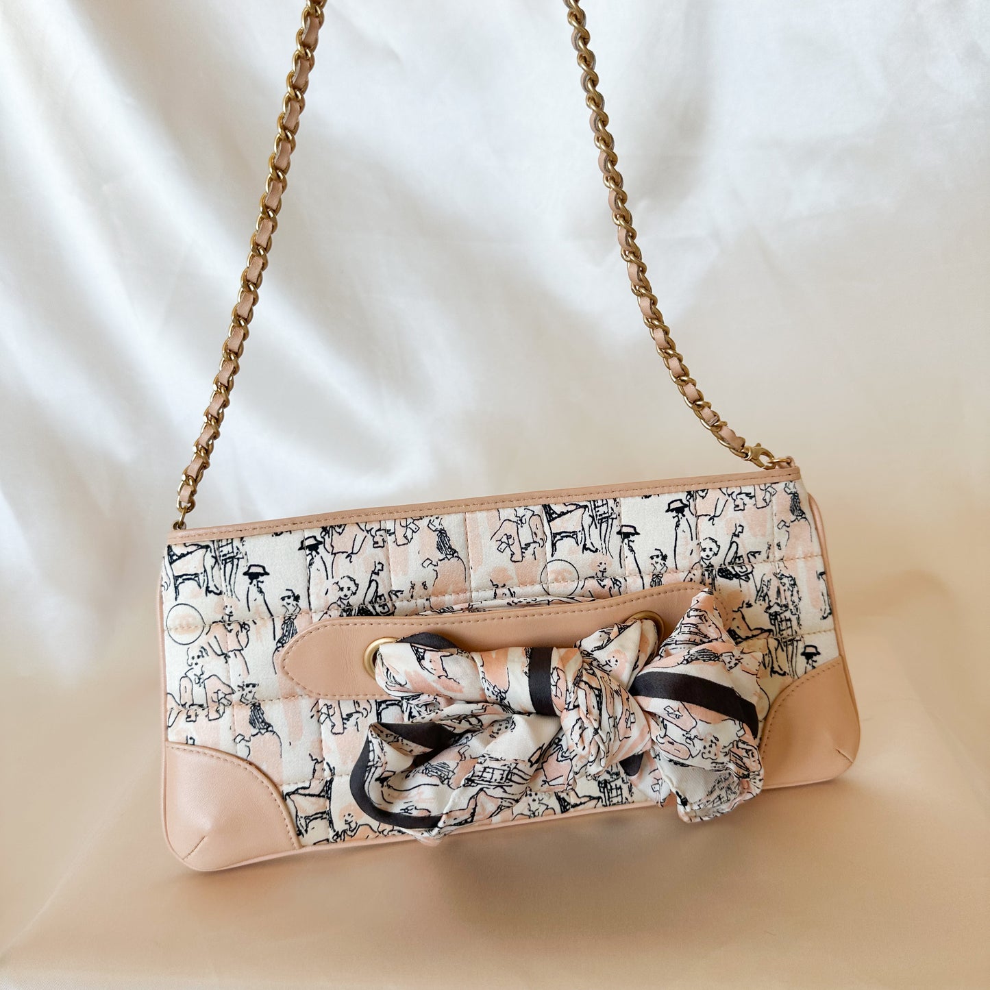 Chanel Rare Vintage Coco Mademoiselle Silk Pochette