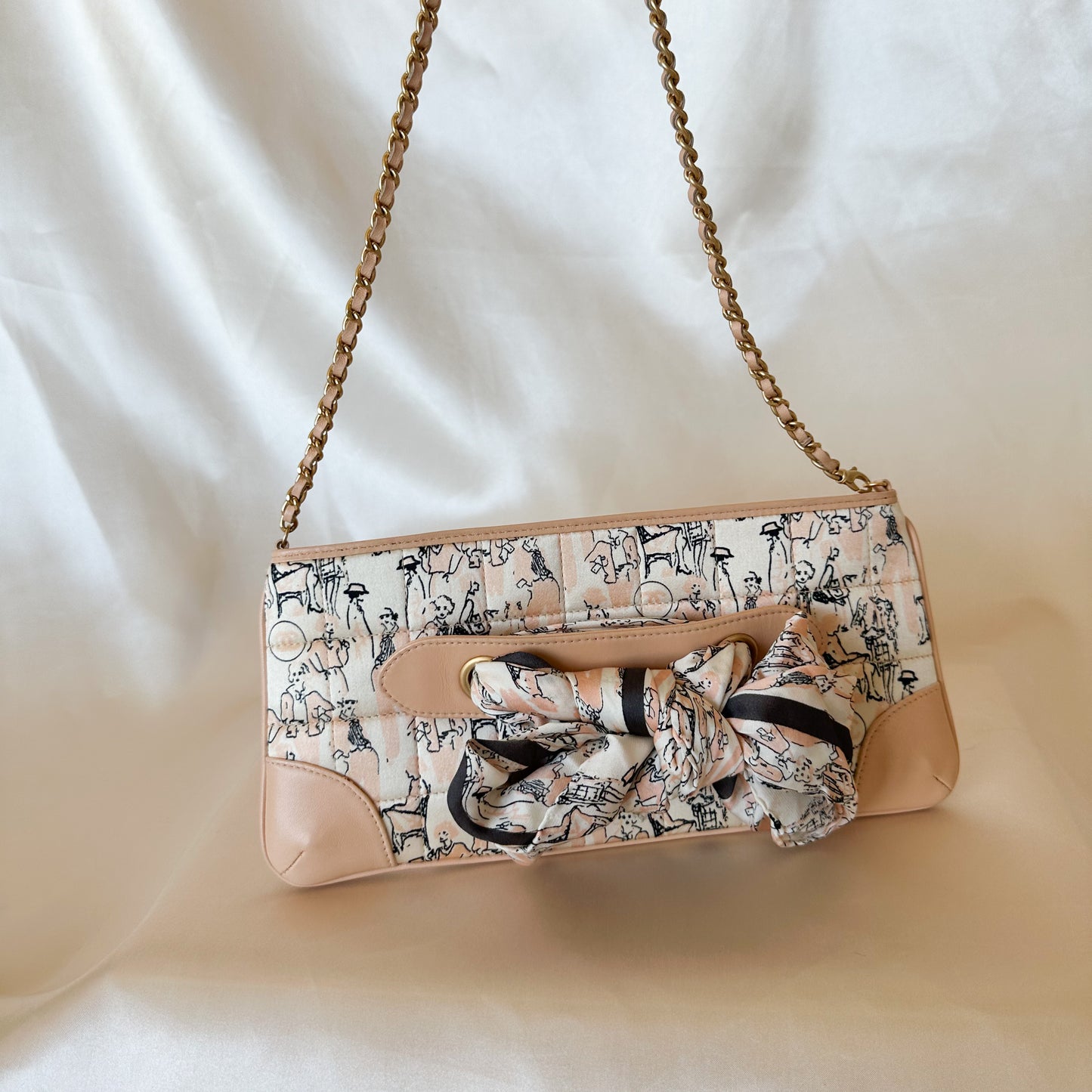 Chanel Rare Vintage Coco Mademoiselle Silk Pochette