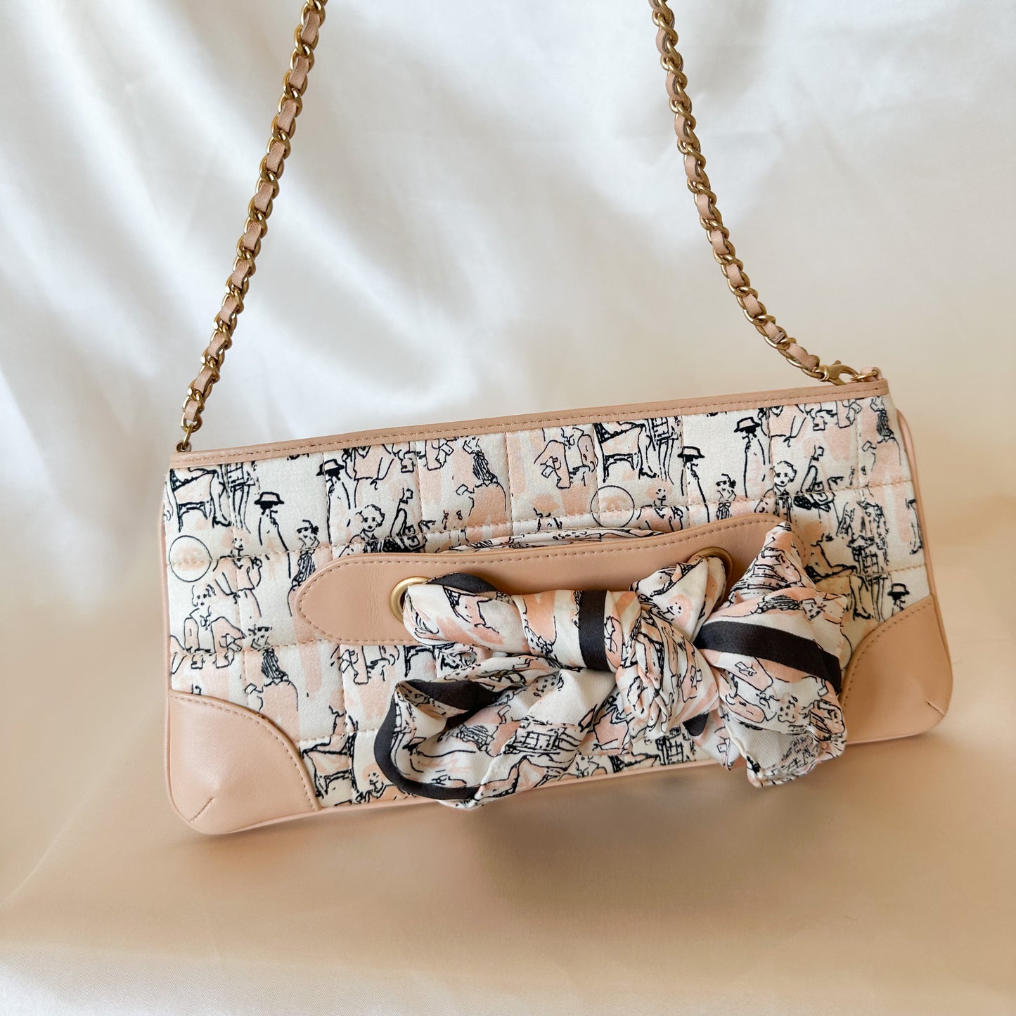 Chanel Rare Vintage Coco Mademoiselle Silk Pochette