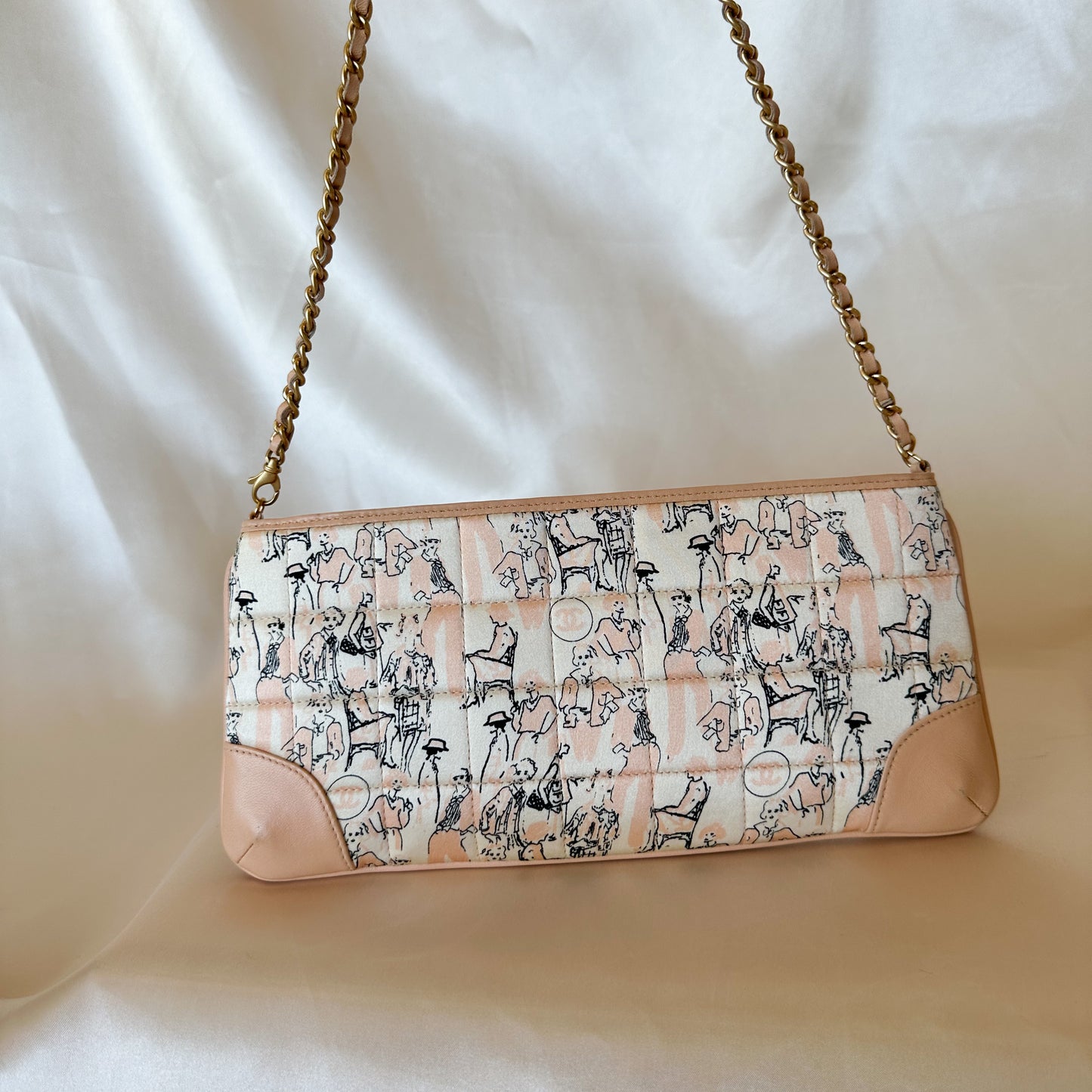 Chanel Rare Vintage Coco Mademoiselle Silk Pochette