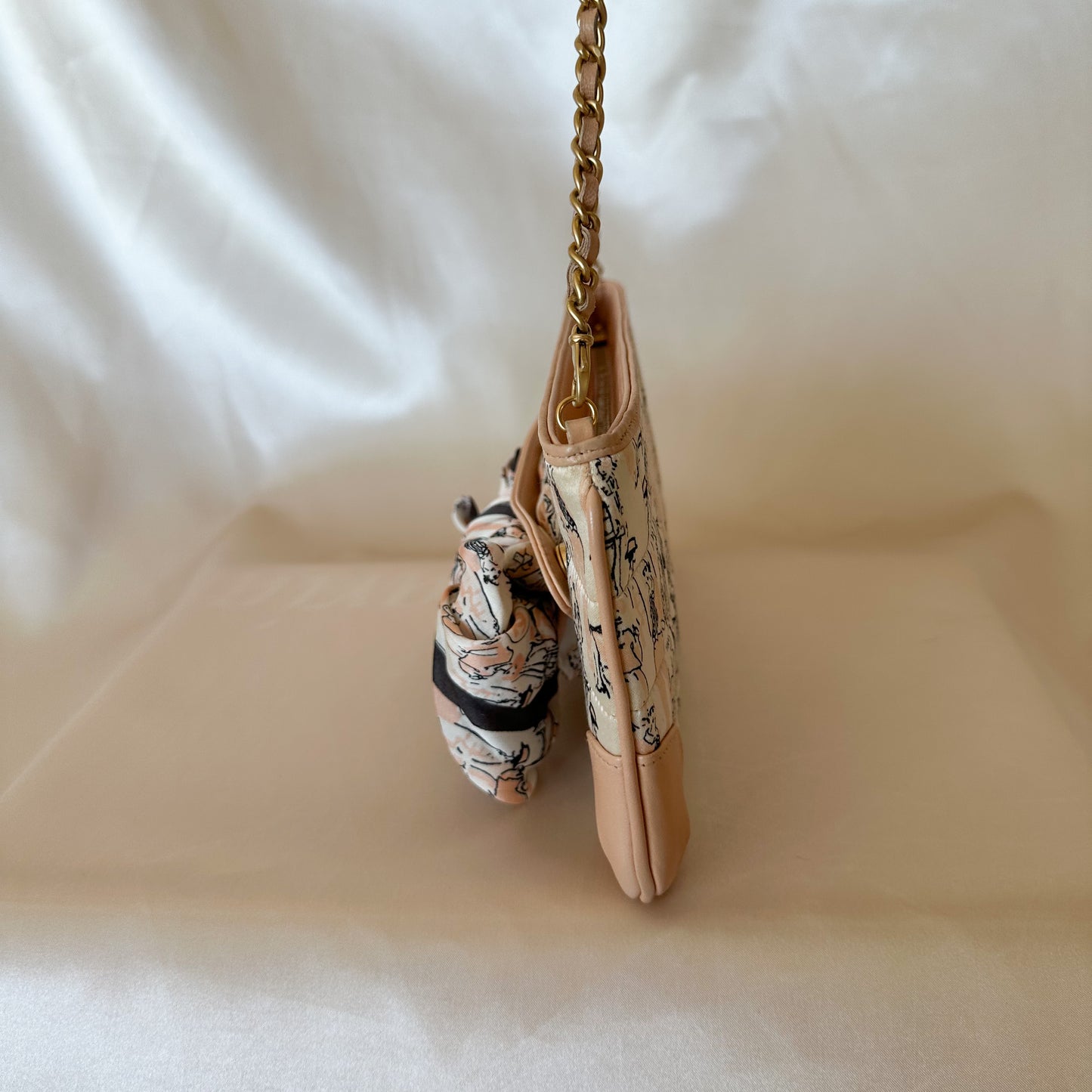 Chanel Rare Vintage Coco Mademoiselle Silk Pochette