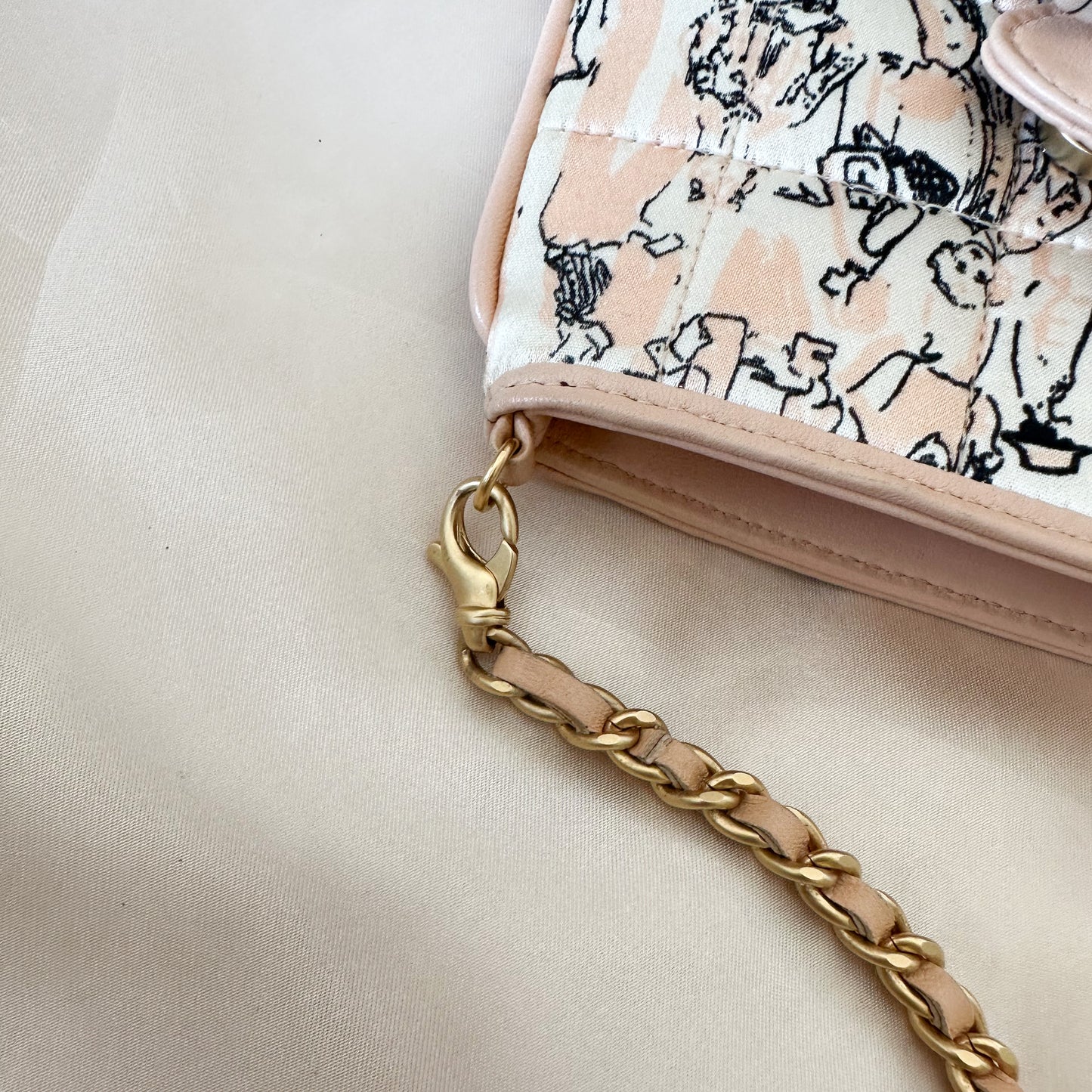 Chanel Rare Vintage Coco Mademoiselle Silk Pochette