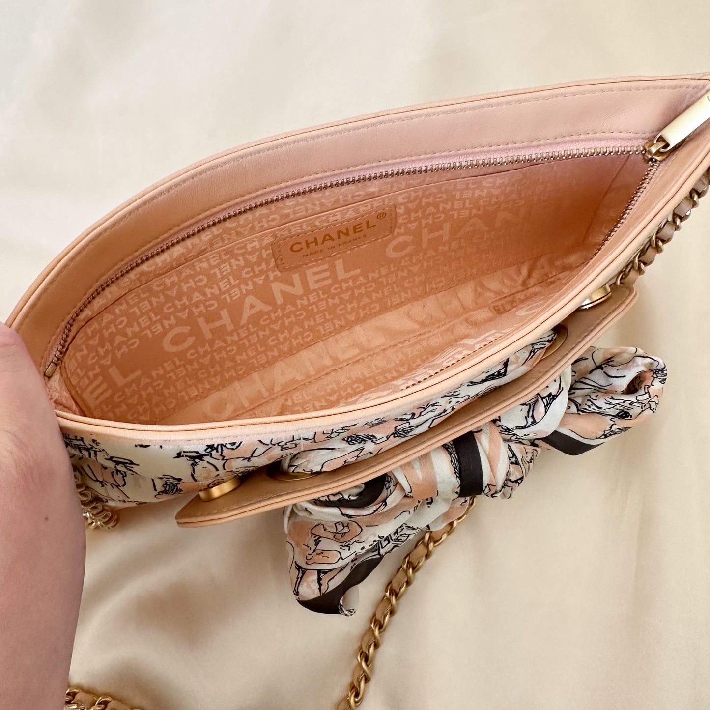 Chanel Rare Vintage Coco Mademoiselle Silk Pochette