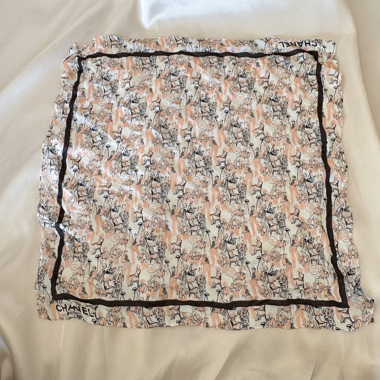 Chanel Rare Vintage Coco Mademoiselle Silk Pochette