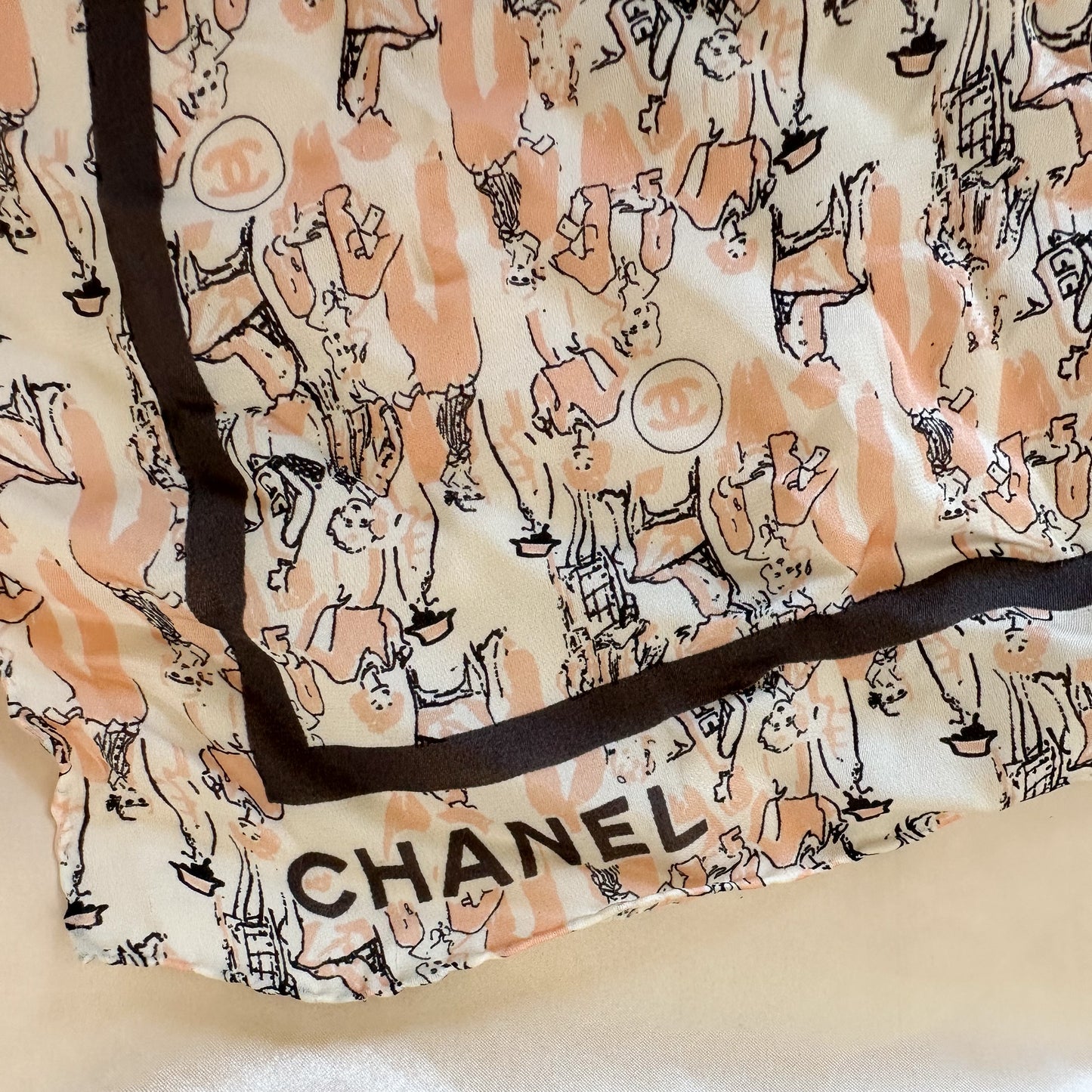 Chanel Rare Vintage Coco Mademoiselle Silk Pochette