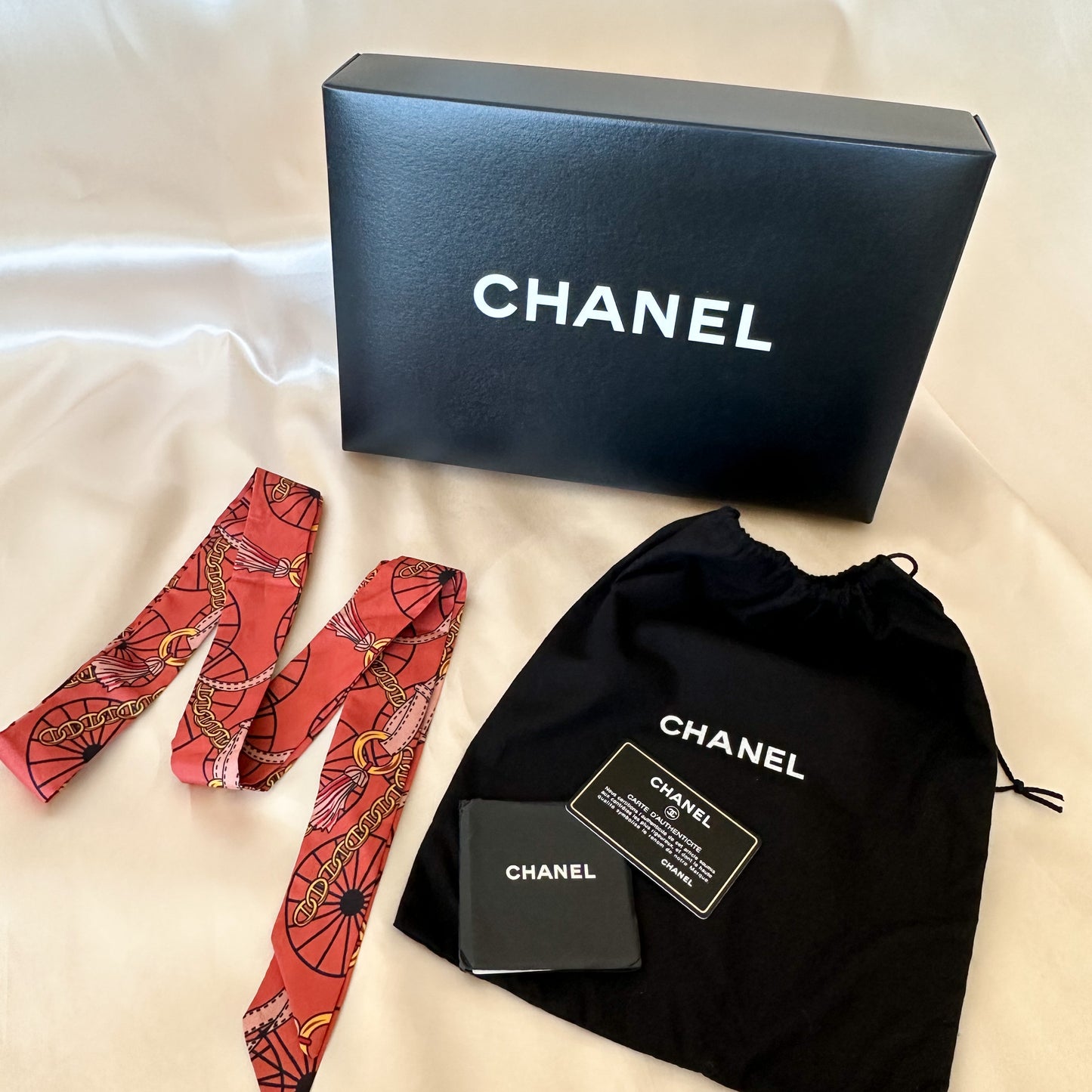 Chanel Rare Vintage Coco Mademoiselle Silk Pochette