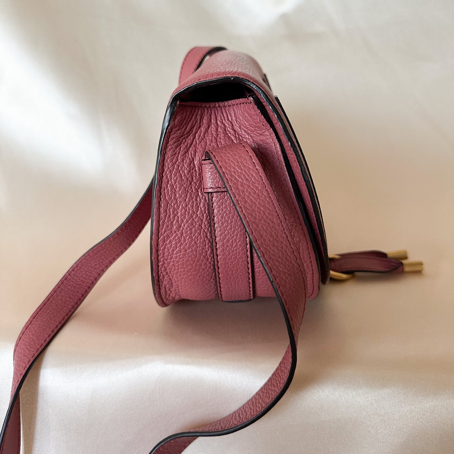 Chloé Mini Marcie Crossbody Deep Blush Pink Rose