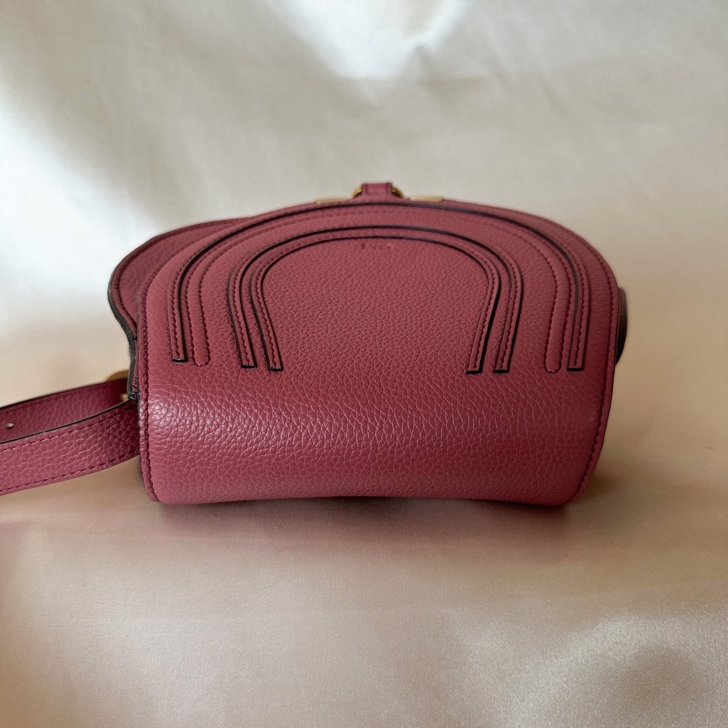 Chloé Mini Marcie Crossbody Deep Blush Pink Rose