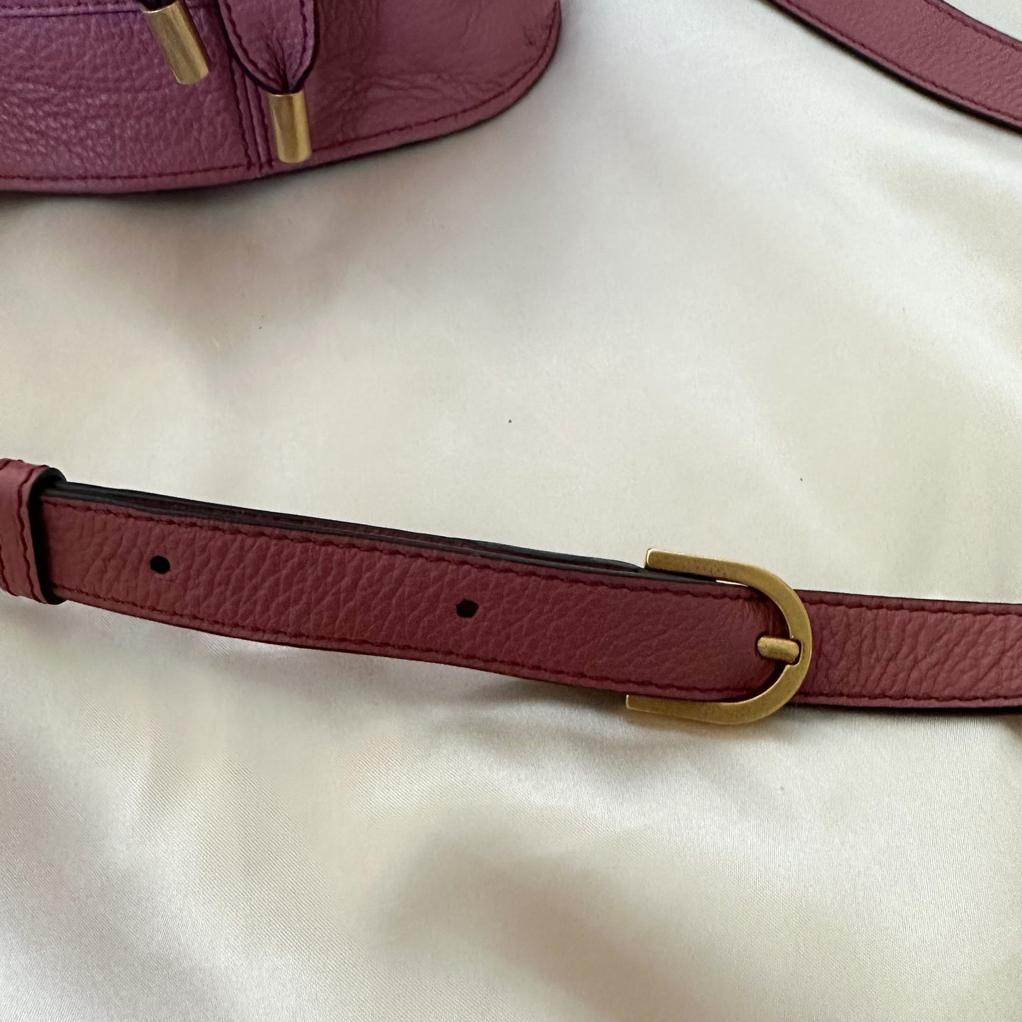 Chloé Mini Marcie Crossbody Deep Blush Pink Rose
