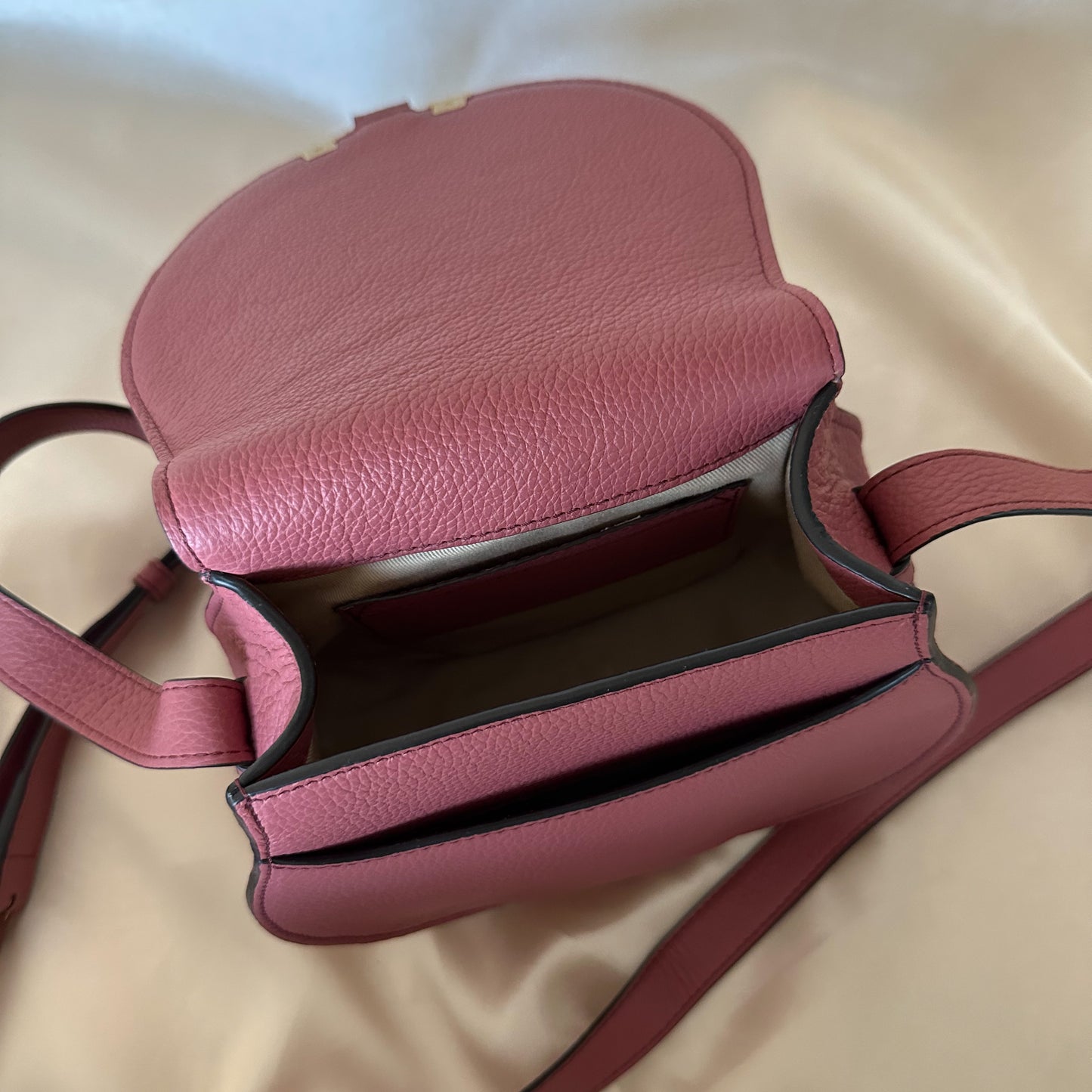 Chloé Mini Marcie Crossbody Deep Blush Pink Rose