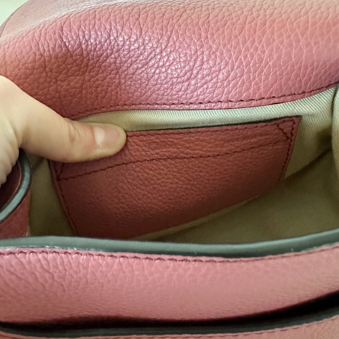 Chloé Mini Marcie Crossbody Deep Blush Pink Rose