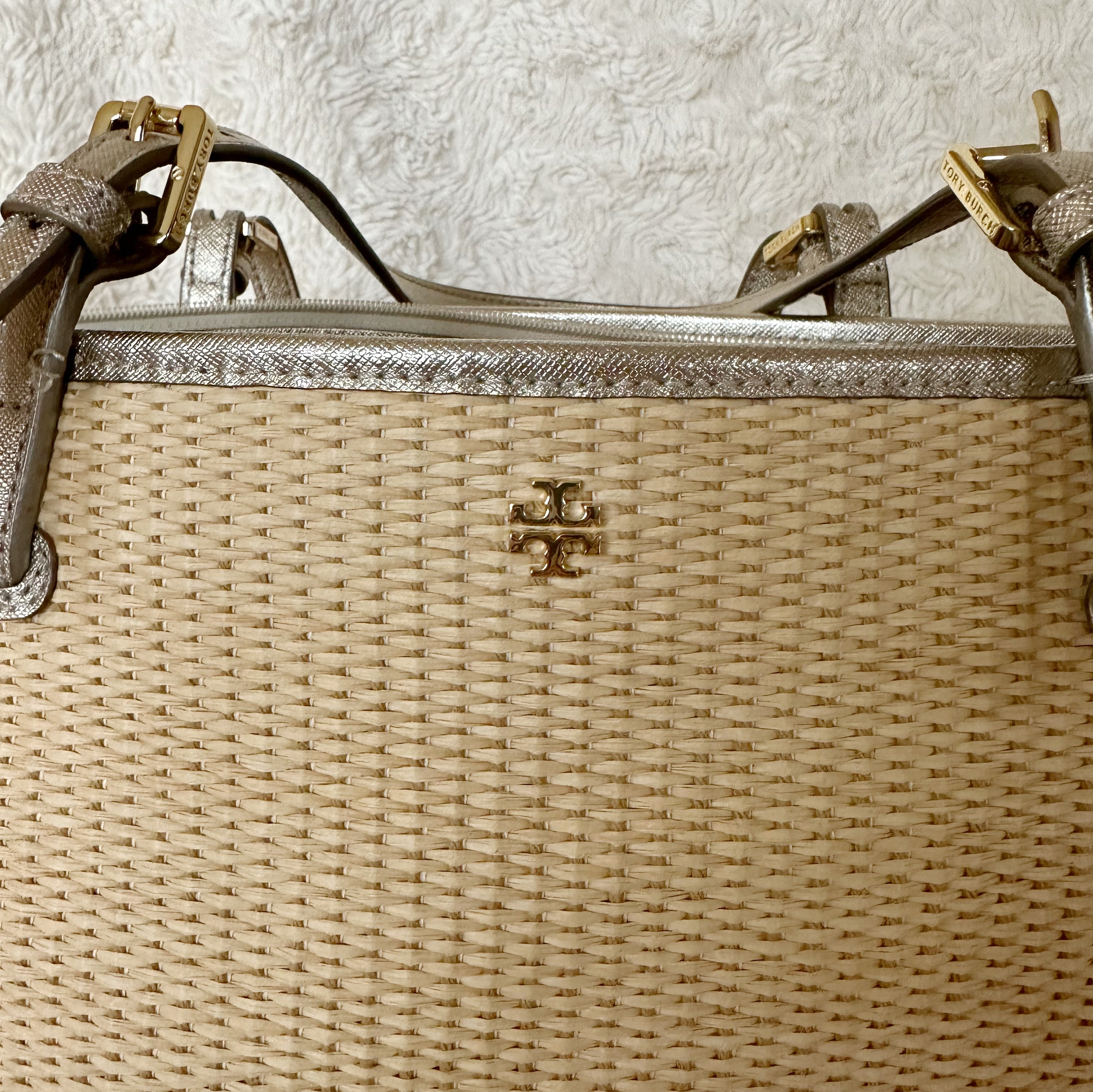 Tory burch cheap raffia bag