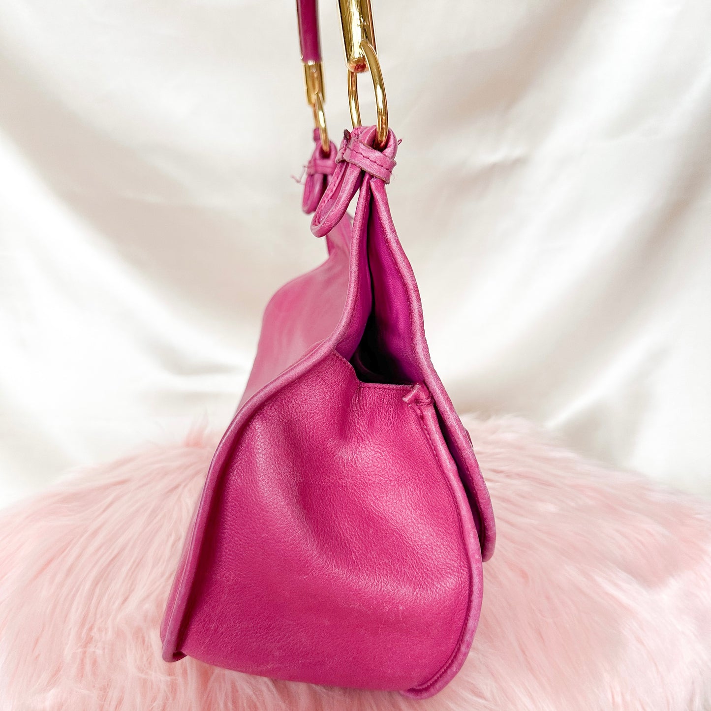 Dior Pink Leather Bejeweled Hobo