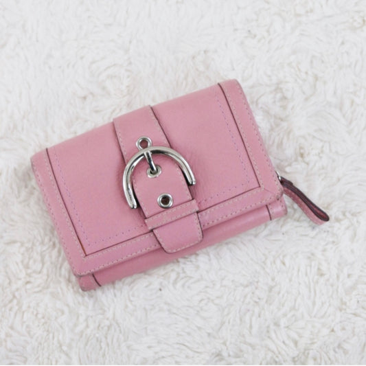 Coach Pink Leather Wallet